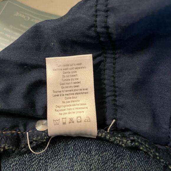 Coldwater Creek Medium Wash Jeans with lace patches in Light Blue/White Size 12 - Picture 7 of 7